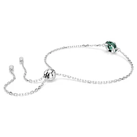 Birthstone bracelet, Square cut, May, Green, Rhodium plated by SWAROVSKI