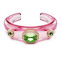 Dulcis cuff, Mixed cuts, Multicolored, Gold-tone plated by SWAROVSKI
