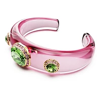 Dulcis cuff, Mixed cuts, Multicolored, Gold-tone plated by SWAROVSKI
