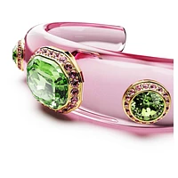 Dulcis cuff, Mixed cuts, Multicolored, Gold-tone plated by SWAROVSKI
