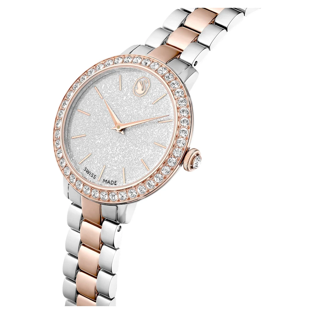 Matrix 3-link watch, Swiss Made, Metal bracelet, Silver Tone