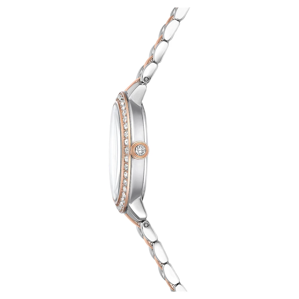Matrix 3-link watch, Swiss Made, Metal bracelet, Silver Tone