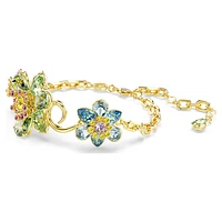 Idyllia bracelet, Mixed cuts, Flower, Multicolored, Gold-tone plated by SWAROVSKI