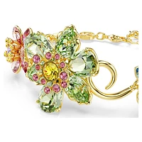 Idyllia bracelet, Mixed cuts, Flower, Multicolored, Gold-tone plated by SWAROVSKI