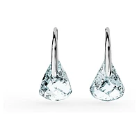 Lunar drop earrings, Blue, Rhodium plated by SWAROVSKI
