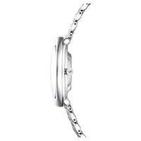 Imber oval watch, Swiss Made, Metal bracelet, Silver tone, Stainless steel by SWAROVSKI