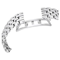 Imber oval watch, Swiss Made, Metal bracelet, Silver tone, Stainless steel by SWAROVSKI