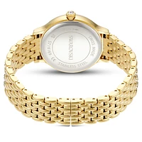 Imber watch, Swiss Made, Metal bracelet, Gold tone, Gold-tone finish by SWAROVSKI