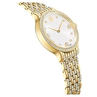 Imber watch, Swiss Made, Metal bracelet, Gold tone, Gold-tone finish by SWAROVSKI