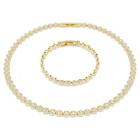 Una Angelic set, Round cut, White, Gold-tone plated by SWAROVSKI