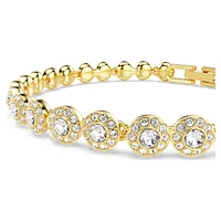 Una Angelic set, Round cut, White, Gold-tone plated by SWAROVSKI