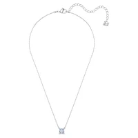 Matrix pendant, Square cut, Blue, Rhodium plated by SWAROVSKI