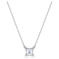 Matrix pendant, Square cut, Blue, Rhodium plated by SWAROVSKI