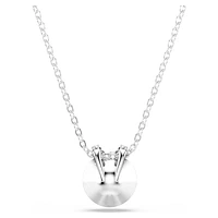 Bella V pendant, Round cut, Blue, Rhodium plated by SWAROVSKI