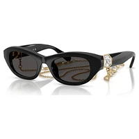 Sunglasses, Pillow shape, Black by SWAROVSKI