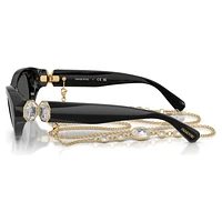 Sunglasses, Pillow shape, Black by SWAROVSKI