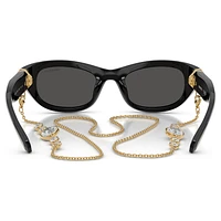 Sunglasses, Pillow shape, Black by SWAROVSKI