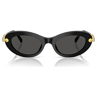 Sunglasses, Oval shape, Black by SWAROVSKI
