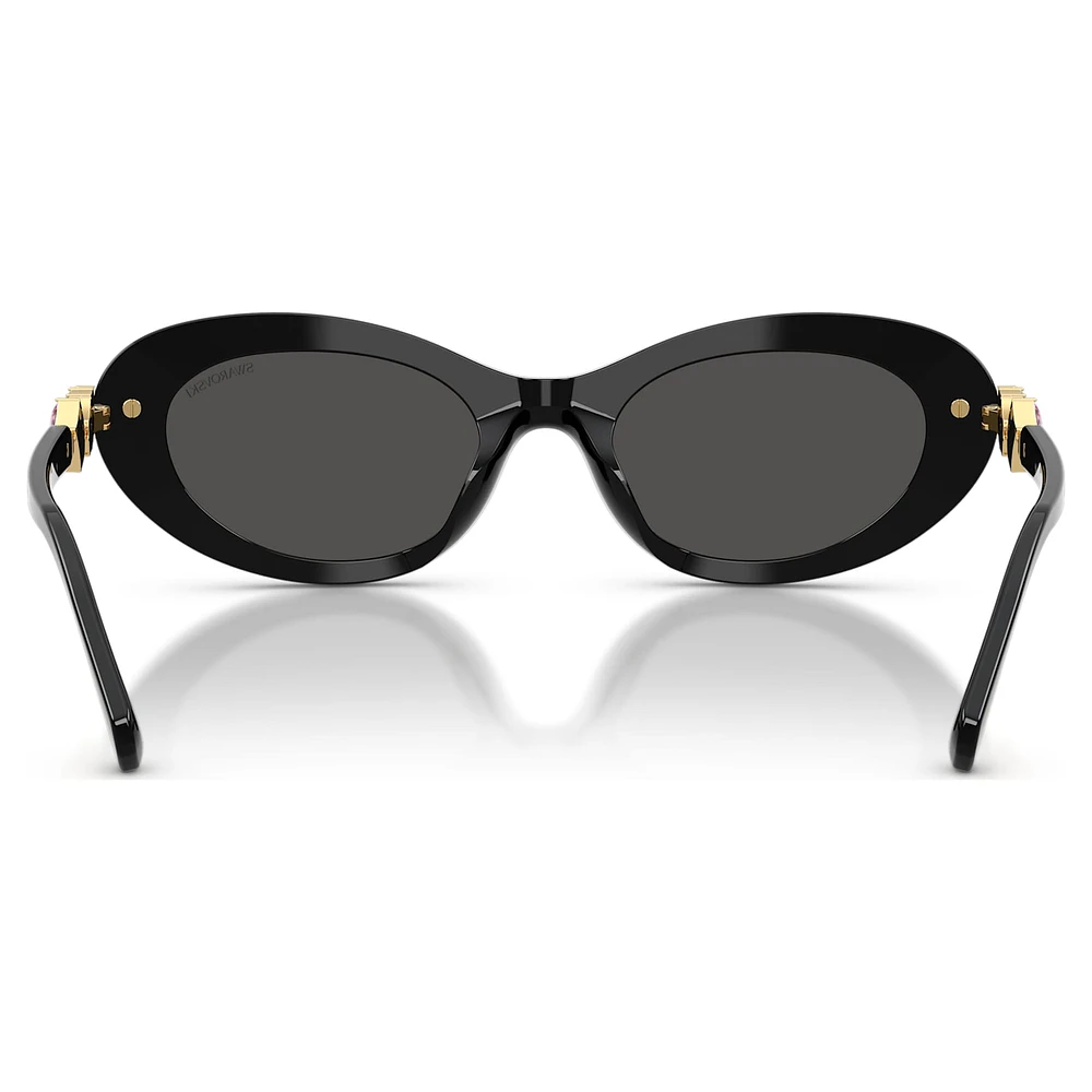 Sunglasses, Oval shape, Black by SWAROVSKI