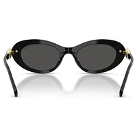 Sunglasses, Oval shape, Black by SWAROVSKI