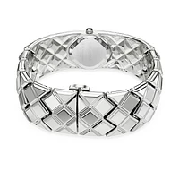 Curiosa bangle watch, Crystal bracelet, Silver tone, Stainless steel by SWAROVSKI