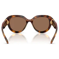 Sunglasses, Round shape, Brown by SWAROVSKI