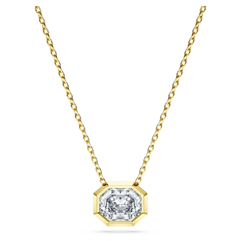 Octagon pendant, Lab-grown diamonds 1.0 ct tw, Octagon shape, 14K yellow gold by SWAROVSKI
