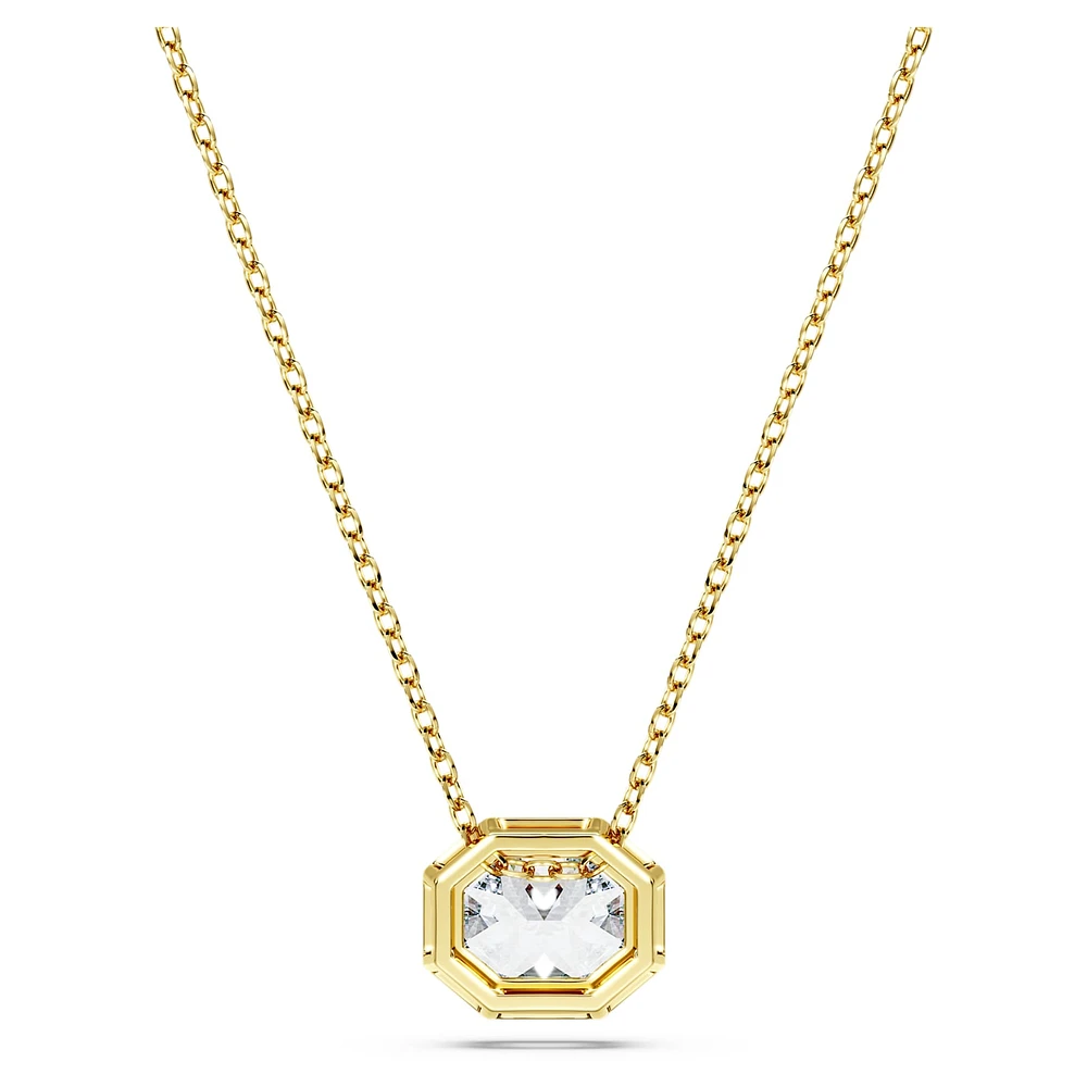 Octagon pendant, Lab-grown diamonds 1.0 ct tw, Octagon shape, 14K yellow gold by SWAROVSKI