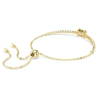 Matrix Tennis bracelet, Mixed cuts, Caramel, Gold-tone plated by SWAROVSKI