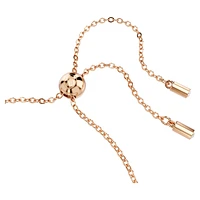 Matrix Tennis bracelet, Mixed cuts, White, Rose gold-tone plated by SWAROVSKI