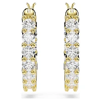 Matrix Vittore hoop earrings, Round cut, White