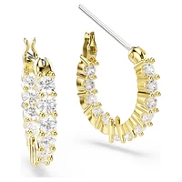 Matrix Vittore hoop earrings, Round cut, White