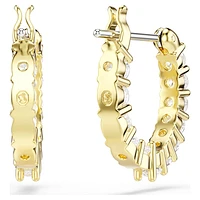Matrix Vittore hoop earrings, Round cut, White
