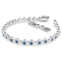 Una Angelic Tennis bracelet, Round cut, Blue