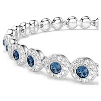 Una Angelic Tennis bracelet, Round cut, Blue
