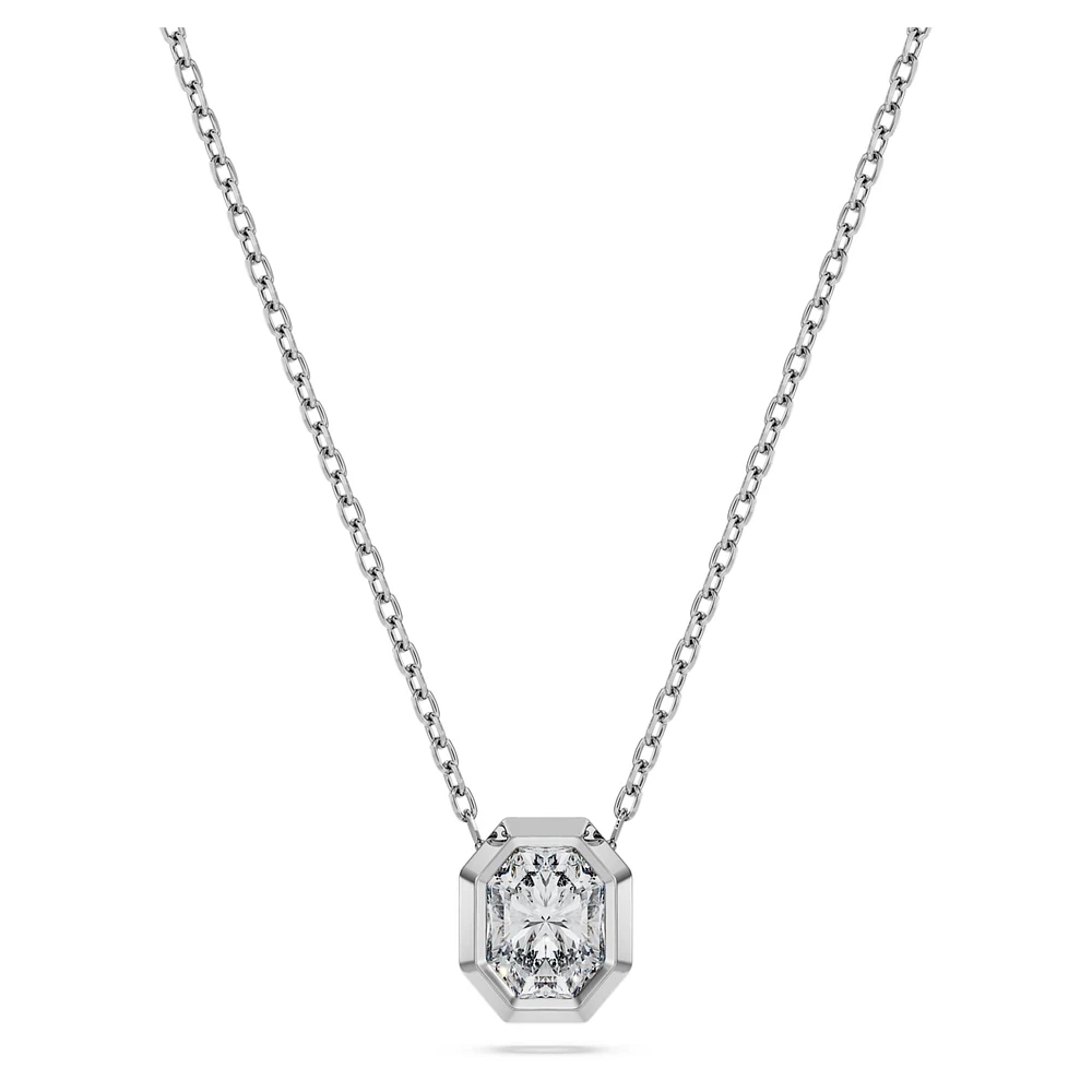 Octagon pendant, Lab-grown diamonds 0.5 ct tw, Octagon shape, 14K white gold by SWAROVSKI