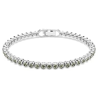 Imber Emily Tennis bracelet, Round cut, Black, Rhodium plated by SWAROVSKI