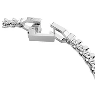 Imber Emily Tennis bracelet, Round cut, Black, Rhodium plated by SWAROVSKI
