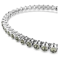 Imber Emily Tennis bracelet, Round cut, Black, Rhodium plated by SWAROVSKI