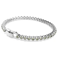 Imber Emily Tennis bracelet, Round cut, Black, Rhodium plated by SWAROVSKI
