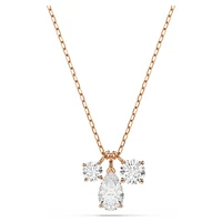 Mesmera pendant, Mixed cuts, White, Rose gold-tone plated by SWAROVSKI