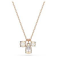Mesmera pendant, Mixed cuts, White, Rose gold-tone plated by SWAROVSKI