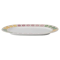 Idyllia platter, Porcelain, Crystal print motif, gemstone, Large, Multicoloured by SWAROVSKI