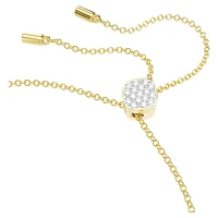 Idyllia Lilia bracelet, Butterfly, White, Gold-tone plated by SWAROVSKI