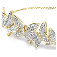 Idyllia Lilia bracelet, Butterfly, White, Gold-tone plated by SWAROVSKI