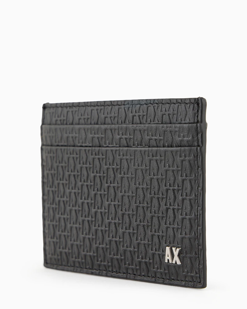 Armani Exchange - Leather book wallet, Man, Black, Size: TU
