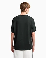 Armani Exchange - Regular fit T-shirt with logo print, Man, Green, Size: