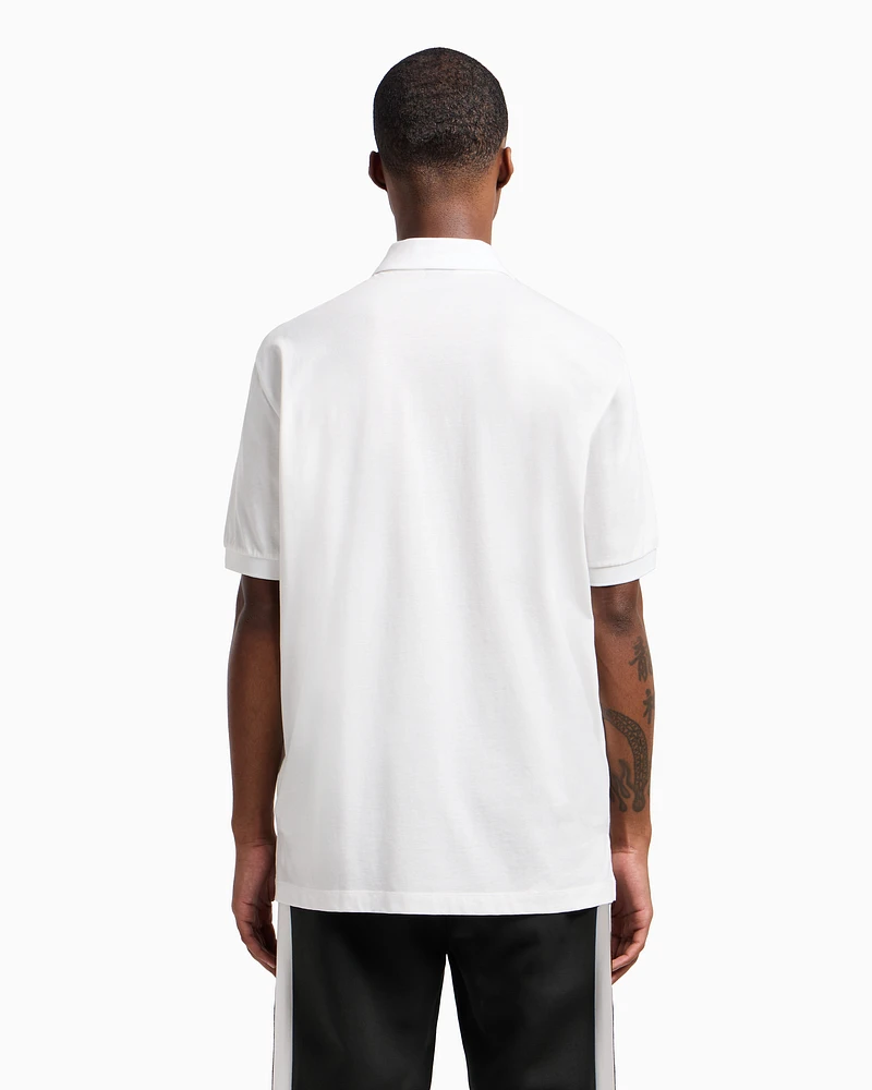 Armani Exchange - Regular fit cotton polo with logo, Man, White, Size:
