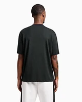 Armani Exchange - Regular fit T-shirt with logo print, Man, Green, Size: