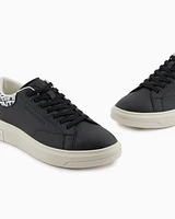Armani Exchange - Sneakers with logo insert on the heel, Man, Black, Size: